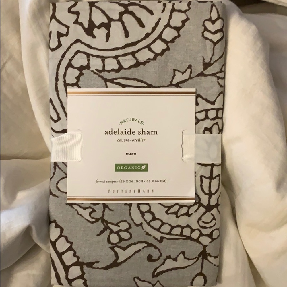 PotterBarn “Adelaide” organic cotton Euro Shams